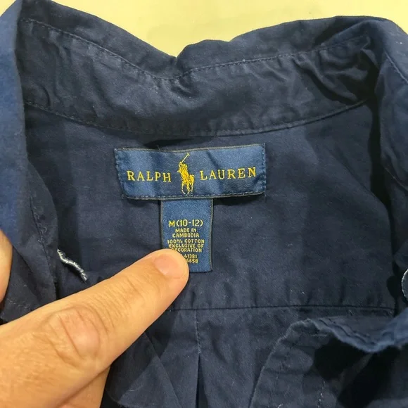 Ralph Lauren Classic Blue Button Down Shirt - Picture 3 of 4